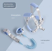 Smycz dla dzieci 2w1 szelki i opaska na rękę - Nowa -2metry-kolor Niebieski