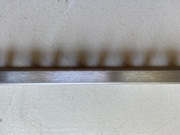 Metalowa listwa narożna profil L do płytek inox szczotkowany, 12mm