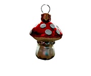 Ozdoba choinkowa bombka figurka szklana Muchomor