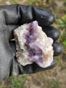 Ametyst Ciemny Karkonosze Piękny Zrost Kryształów Naturalna Druza 