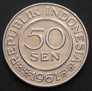 Indonezja 50 sen 1961 - stan 1/2