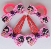 Zestaw do włosów komplet spinki frotki gumki laleczka laleczki LOL
