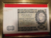Stary banknot 500 zł "Góral" 1940r. Stan IV