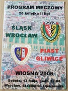 Śląsk Wrocław - Piast Gliwice wiosna 2006
