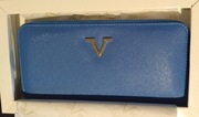 Portfel Versace 19V69 - niebieski damski nowy oryginalny