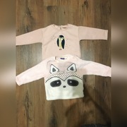 Zara,lupilu śliczne bluzy roz.9-12 msc