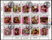 Jemen 2 arkusze znaczków Boże Narodzenie 1970 "Życie Chrystusa" I - XXX