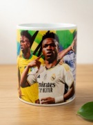Vinicius Jr. Real Madryt Prezent dla kibica piłki nożnej kubek Ceramiczny 