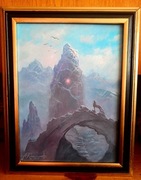 "TAJEMNICE TRANSYLWANII"- OBRAZ OLEJNY NA PŁÓTNIE/48x38 