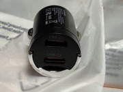 Ładowarka samochodowa mocna mini 45W 2x USB-C 12V 24V do iPhone