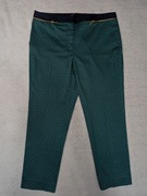 Zielone eleganckie wzorzyste orientalne spodnie cygaretki Zara 40 jak nowe