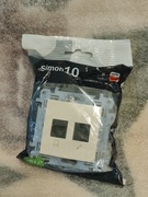 C6T.01/41 - Gniazdo komputerowe RJ45 kategoria 6 + tele Simon10 Krem