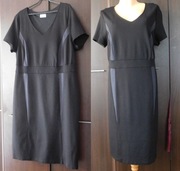 Bardzo ładna czarna sukienka na modelującym spodzie 48/50