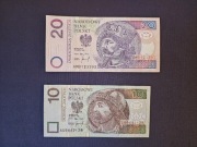 10 złotych 1994 AS oraz 20 złotych 1994 AM