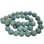 Turkus 12mm koraliki sznur kamień naturalny 35szt  35 sztuk kula 12 mm