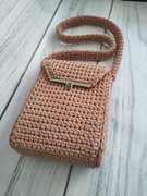 Torebka listonoszka damska na szydełku rękodzieło