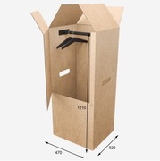 Karton Ubraniowy (Szafa + Wieszak) 470x520x1210 mm – do Przeprowadzki!”