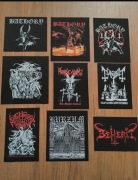 Zestaw naszywek Black metal Bathory  archgoat mayhem