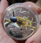 Medal moneta Bitwa o Anglię 5 funtów 2010