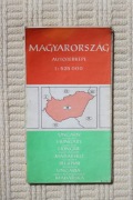 Magyarorszag Węgry mapa samochodowa 1973 jęz. węgierski