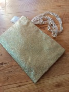 Złota brokatowa torebka kopertówka nowa