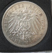 srebrne 5 marek niemieckich x 4 Prusy, Saksonia, Bawaria, Badenia