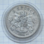 #3853 Szwecja 2 korony 1900 srebro ładna 