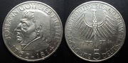 Niemcy (Zachodnie, RFN) 5 marek 1964 (I), srebrna moneta srebro