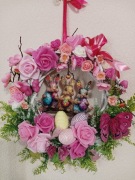 Wianek wiklinowy z motywem wielkanocnym 