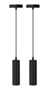 Lampa syfitowa, żyrandol zestaw 2 szt metal czarna