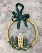 Zimowa dekoracja na drzwi/ścianę