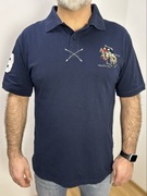 Kitaro polo męskie XL granatowe 100% bawełna premium koszulka męska casual