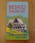 Beskid Sądecki mapa turystyczna, PRL, mapa Prl 1982, stara mapa