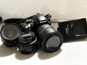 Aparat Nikon D3200 + 3 obiektywy