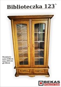 Stylowa śliczna Biblioteczka 123` Witryna Dębowa Promocja Producent BEKAS 
