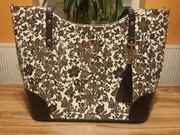 Nowa Torebka torba Michael Kors biała czarna kwiatki śliczna 