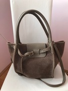 Torebka ze skóry i zamszu