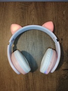 Słuchawki Bluetooth Cat Ear B39 BEZPRZEWODOWE LED kocie uszy RÓŻOWE