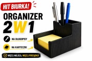 Organizer na biurko 2w1 długopisy + karteczki NOWOCZESNY HIT