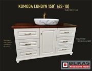 Komoda pod Umywalke Biały Dąb Londyn Blat Dąb Natural PRODUCENT BEKAS 