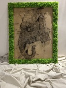 Żywy obraz z mchu i nici 