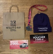 „46. Półmaraton Wiązowski” 2026 - czapka + torebka + medal + 2 vouchery