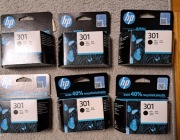 Tusze HP 301 czarne, nowe po terminie ważności. ZESTAW