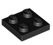 LEGO 2x3022 plate black 2x2 używane