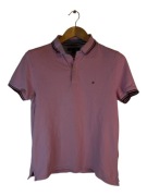 Koszulka polo Tommy Hilfiger różowa z logiem m