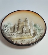 Gipsowy talerz "Malbork-zamek", Spół. Rzem. Wytwórczości Różnej WARTA 