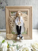 Pamiątka Pierwszej Komunii Świętej Anioł Stróż chłopiec