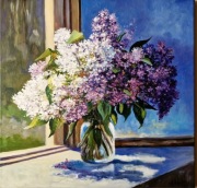 Obraz olejny Bukiet Bzów 