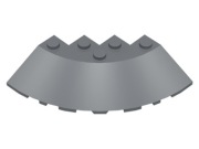 LEGO 2 x 95188 skos dachówka okrągły 6x6 - szary ciemny