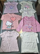 Zestaw 7 szt. Koszulki Dziewczęce Markowe Rozmiar 86